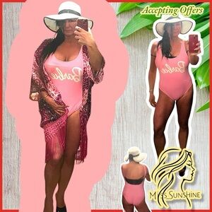 Boutique - Sz M/L - Barbie Pink - Swimsuit - Barbiecore - Baby Girl - Sugarbaby